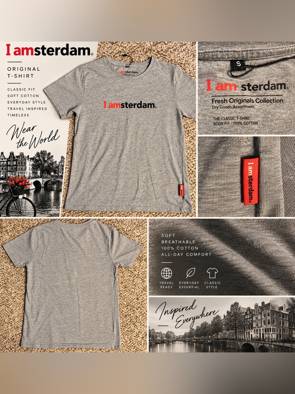 Men's Short-Sleeve Gray Logo Tee